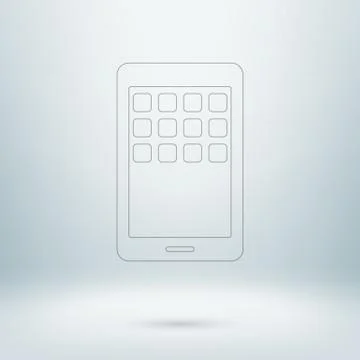 Pad icon in light studio room Illustrazione stock