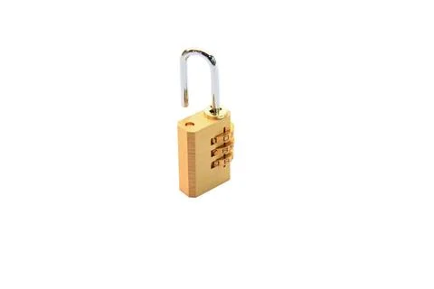 Pad Lock open metallic numeric padlock isolated on white Copyright: xZoona... Stock Photos