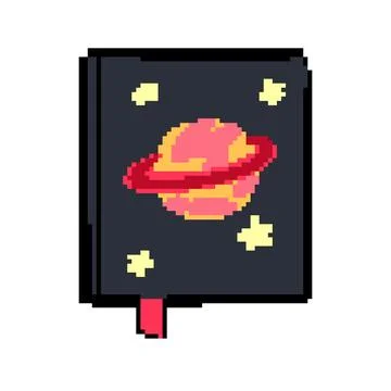 Pad notebook pixel art vector illustration Illustrazione stock