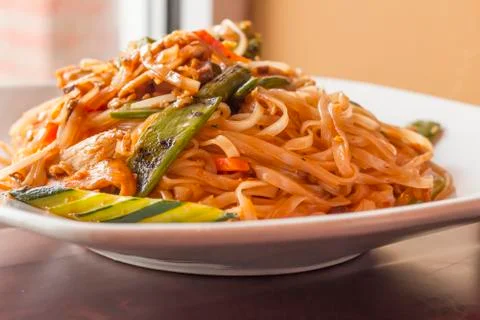 Pad Thai Chicken Stock Photos