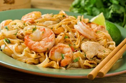 Pad thai Foto stock