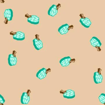 Padauk tree jungle amazon isometric icon seamless pattern Illustrazione stock