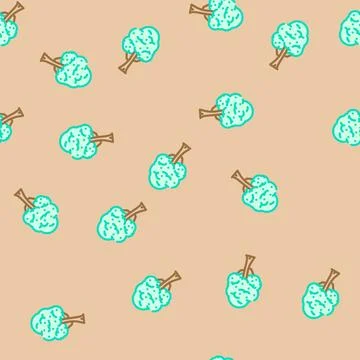 Padauk tree jungle amazon vector seamless pattern イラスト素材