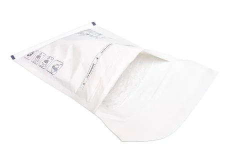 Padded Bubble Mailer Isolated on White Background 스톡 사진