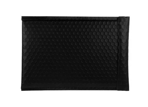 Padded envelope with bubble wrap isolated on white Stock Photos