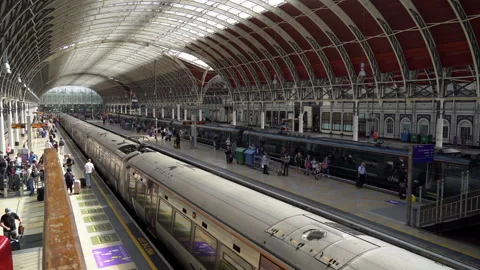 Paddington Station platforms Video stock 248980227