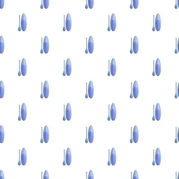 Paddle board and paddle light blue seamless pattern Stock Illustration