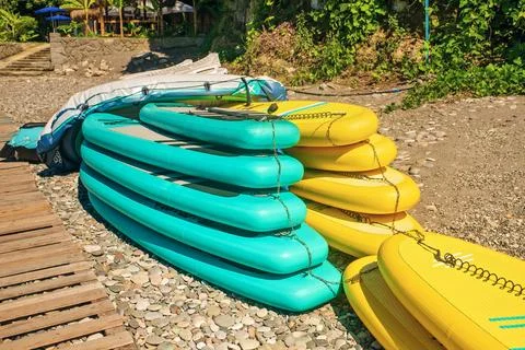 Paddle Board SUP Stack Pebble Beach Resort Rental Stock Photos