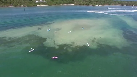 Paddle boarders in the Intercostal Stock Footage 82203589