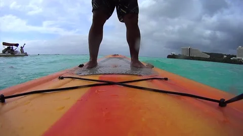 PADDLE BOARDING Video stock 52681429