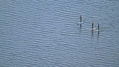 Paddle boarding. Stock Footage 118437934