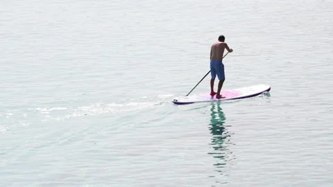 Paddle boarding. Stock Footage 158874278