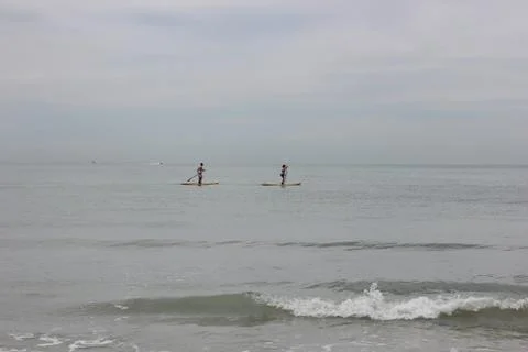 Paddle Boarding 库存照片