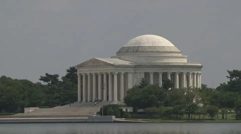 Paddle Boat by Thomas Jefferson Memorial Stock Footage 47051750