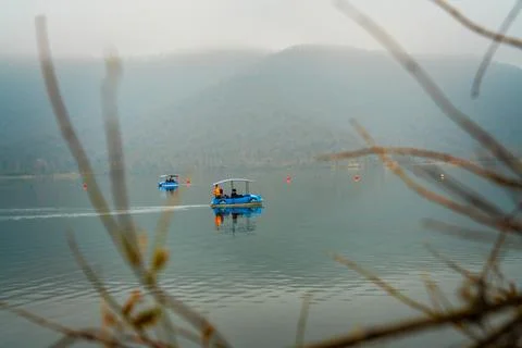 Paddle boating Stock Photos
