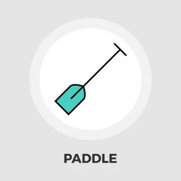 Paddle icon flat Stock Illustration