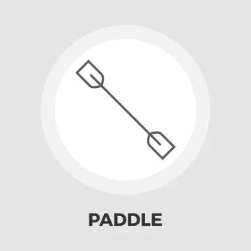 Paddle icon flat Stock Illustration