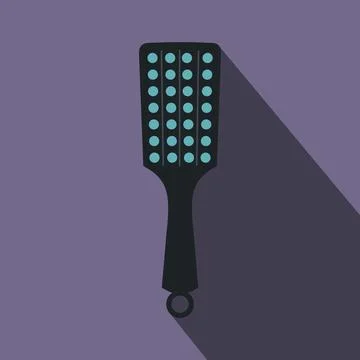 Paddle icon, flat style Stock Illustration