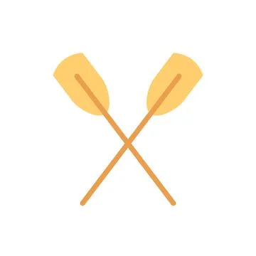 Paddle icon. Simple color vector elements of hipster style icons for ui and ux Stock Illustration