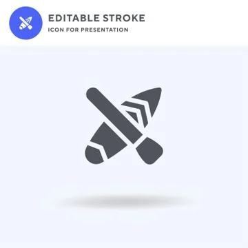 Paddle icon vector, filled flat sign, solid pictogram isolated on white, logo Stock Illustration