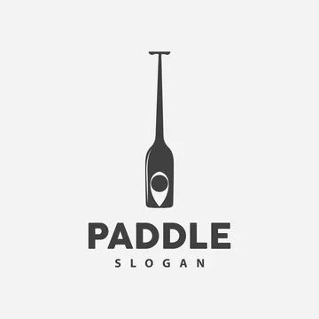 Paddle Logo, Boat Paddle Vector, Crossed Paddle Icon, Illustration Symbol S.. Stock Illustration