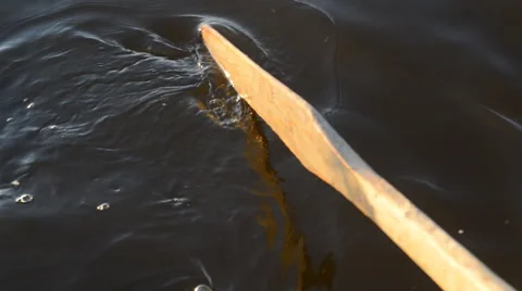 Paddle moving in water Stock Footage 67259287