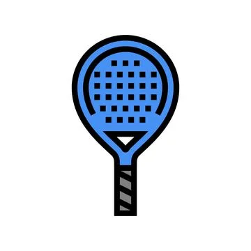 Paddle racket color icon vector illustration Illustrazione stock