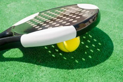 Paddle racket shadow. Stock Photos