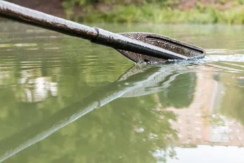 Paddle rowing on the river Stock Photos