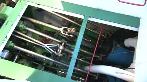 Paddle Steamer Engine Room from above Video stock 8907805