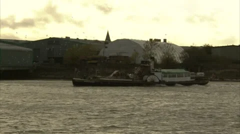 Paddle steamer Video stock 8907915