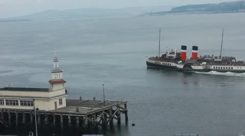 Paddle steamer Waverley (7) Stock Footage 25931091