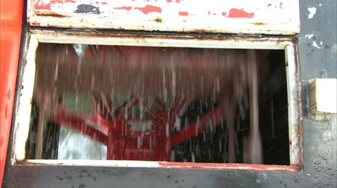 Paddle steamer wheel from above Video stock 8826401