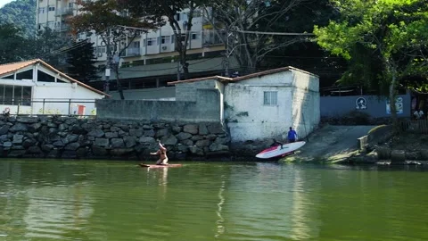 Paddle Surf Board Vídeo Stock 268543106