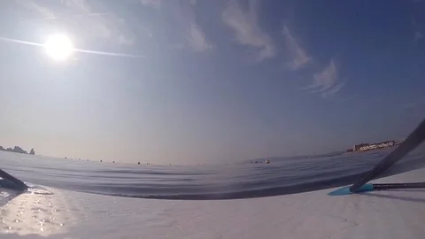 Paddle surf during holidays Video stock 118309655