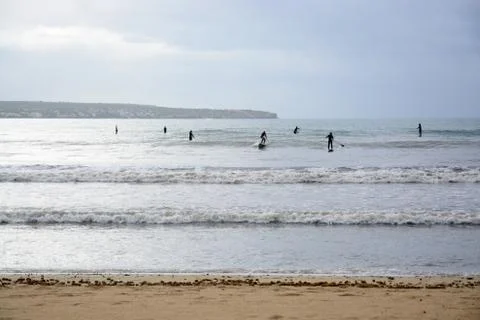 Paddle surfers Stock Photos