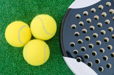 Paddle tennis closeup objects Stock Photos