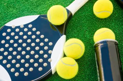 Paddle tennis objects Stock Photos