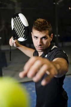 Paddle tennis training Stock Photos