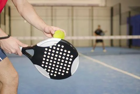 Paddle tennis training Stock Photos