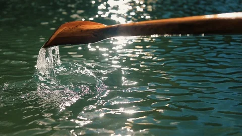 Paddle On The Water. Stock Footage 107421590