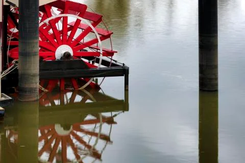 Paddle Wheel on a river Stock Photos