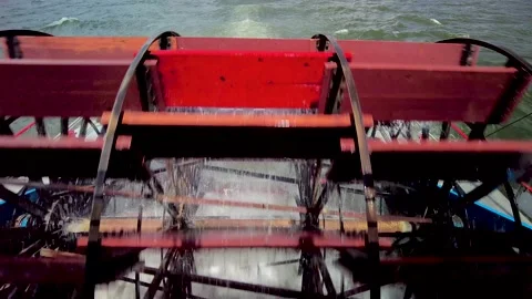 Paddle Wheel Spinning Stock Footage 157237190