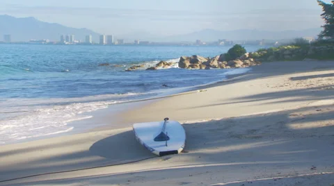 Paddleboard on beach Stock Footage 57815460