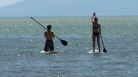 Paddleboard Couple 스톡 동영상 11288454