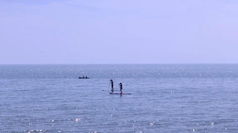 Paddleboard-Kayac Stock Footage 130152985