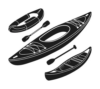 Paddleboard SVG, Paddle Board Vector Silhouette, Kayaks and Paddle Illustration Stock Illustration