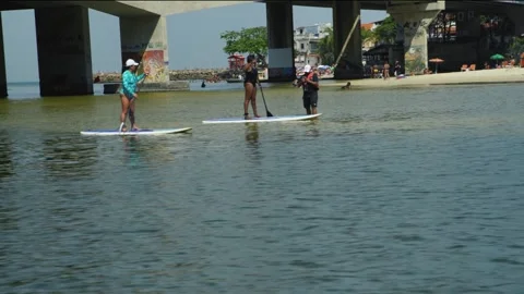 Paddleboarding Stock Footage 268542815