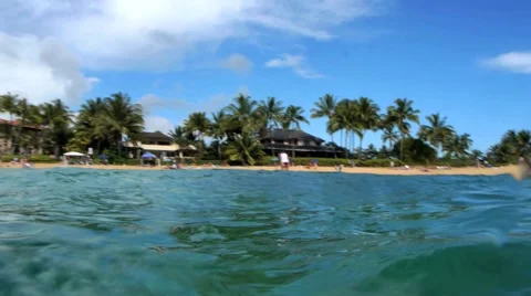 Paddler on the Ocean Stock Footage 1069920