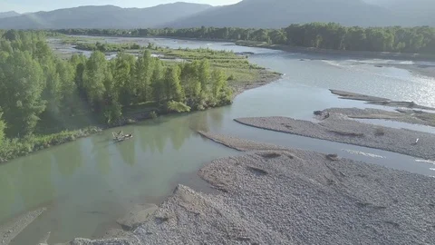 Paddling aboard a Hammocraft down a River VII Stock Footage 85625955